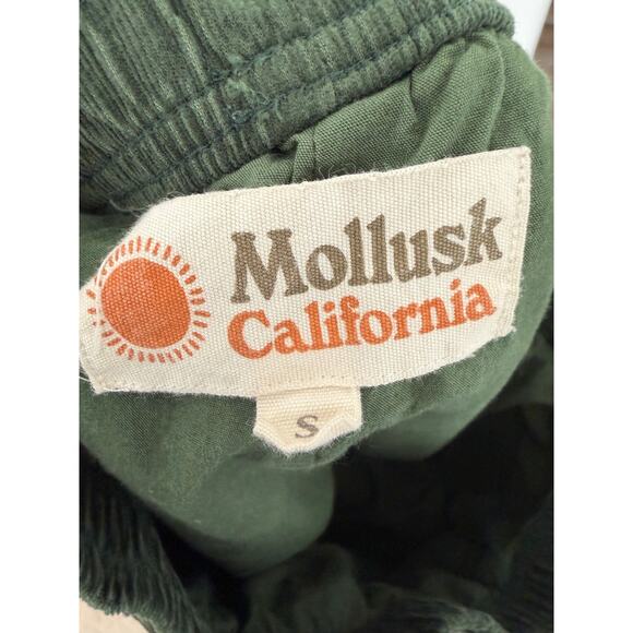 Mollusk California Baja Corduroy Cotton Pull On Elastic Shorts Green Small - Picture 7 of 7